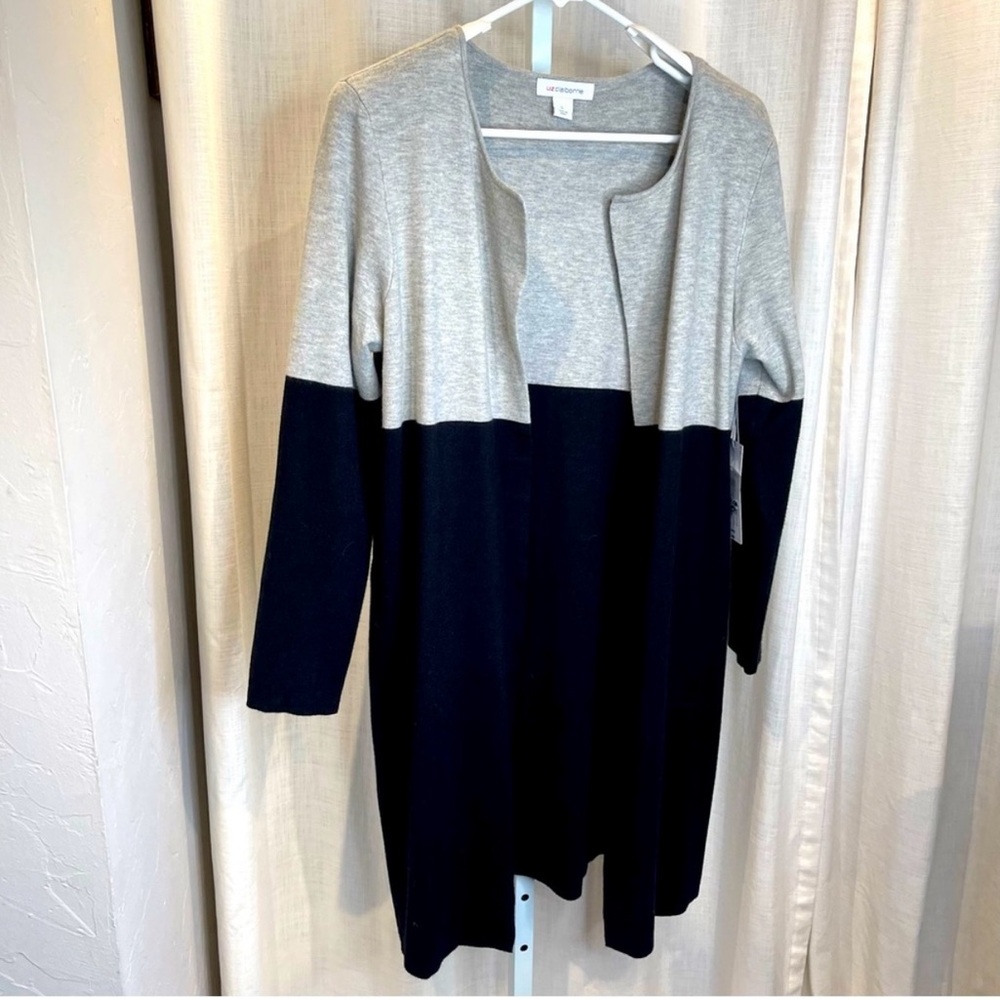 Liz Claiborne Colorblock Open Front Cardigan, New with tags